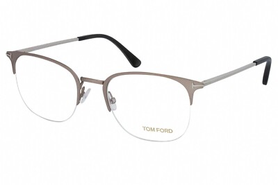 Tom Ford TF5452 013 Ruthenium Semi Rim Metal Optical Eyeglasses 