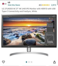 LG 27UK850-W 27 inch Widescreen IPS LED Monitor for sale LG 27UK850-W 27 inch Widescreen IPS LED Monitor for sale