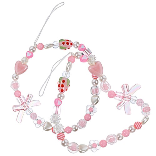 2 Pcs Mobile Phone Straps Beads Charms Bow Beaded Lanyard Cellphone - Zdjęcie 8 z 12