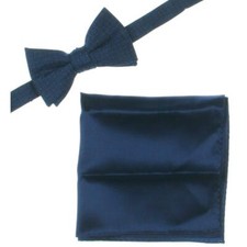 Alfani Mens Malone Grid Satin Pocket Square Bow Tie