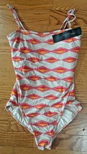 NWT MARC BY MARC JACOBS LADIES SIZE SMALL TAPIOCA 1 PIECE SWIMSUIT MSRP 164.00