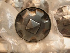 27 VTG Metall Cabinet Draw KNOBS 1 3/8" WIDE Japan Dull Silver Color Pewter