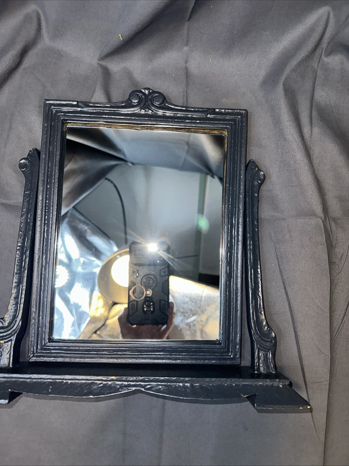 Espejo tocador giratorio inclinable madera vintage art deco años 20 pequeño Foto 4 de 4