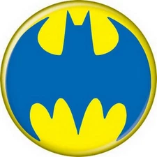 DC Comics Batman Blue Logo Yellow Licensed 1.25 Inch Button 82009