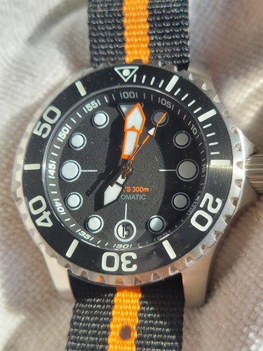 New Helm Komodo Automatic Black Dial, Nylon Strap and Bracelet with date 