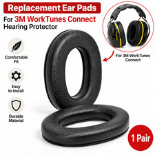 Replacement Ear Pads Cushions for 3M WorkTunes Connect Hearing Protector Black