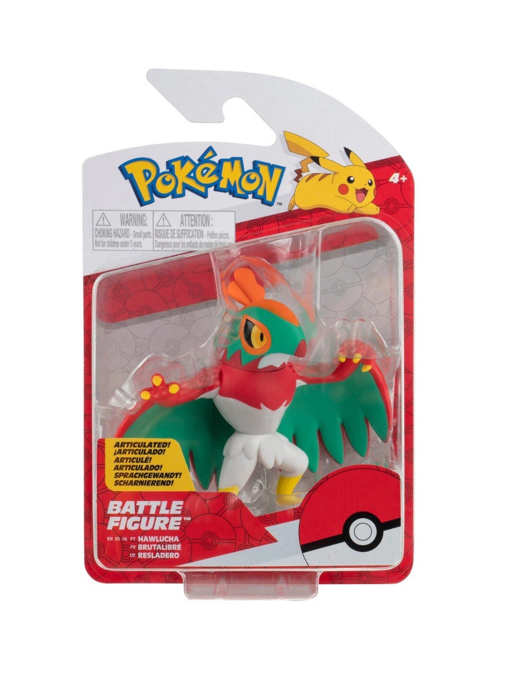 NUEVO Jazwares PKW0141 Pokemon 3 pulgadas HAWLUCHA figura de acción de batalla articulada