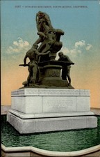 San Francisco CA Donahue Monument by Douglas Tilden nude men c1910 postcard