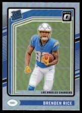 Brenden Rice 2024 Donruss Optic #213 Chargers Insert ? SEE SCAN! FREE SHIPPING