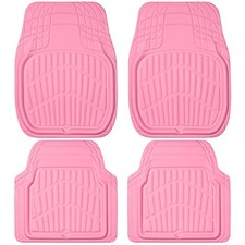 4 Piece Leather Car Floor Mats -3d Cute Girly Waterproof All Weather All Pink 4 Piece Leather Car Floor Mats -3d Cute Girly Waterproof All Weather All Pink