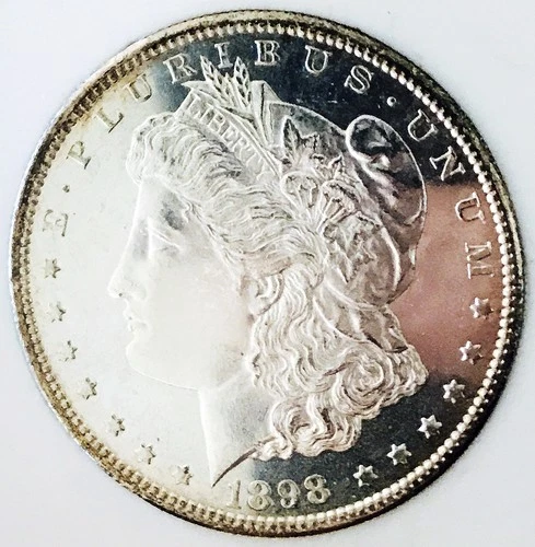 1898 S MORGAN DOLLAR! MONSTER DMPL! HUGE LIQUID BLK MIRRORS$$ MS+++++ NR #64706