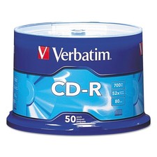 Verbatim 94691 700 MB/80 min 52x CD-R Recordable Disc - Silver 50/Pack New