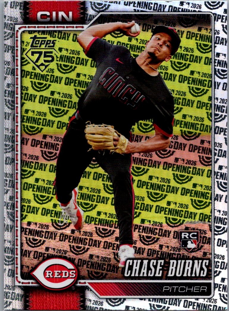 2026 Topps Chase Burns Topps Foil Pattern #312 RC Rookie Cincinnati Reds
