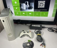 Microsoft Xbox 360 Console 20GB TESTED Controller WiFi Adapter Cables+ Game