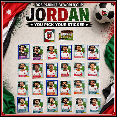 2026 Panini FIFA World Cup Jordan Stickers You Pick Team Logo Photo Players NM