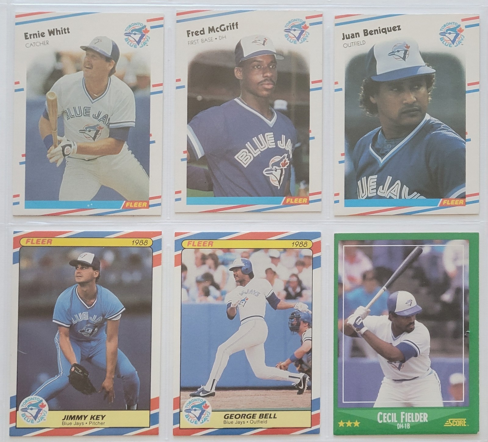 6 Card Lot- 1988 Toronto Blue Jays ⚾️ Cards (See Photos For Card Info)