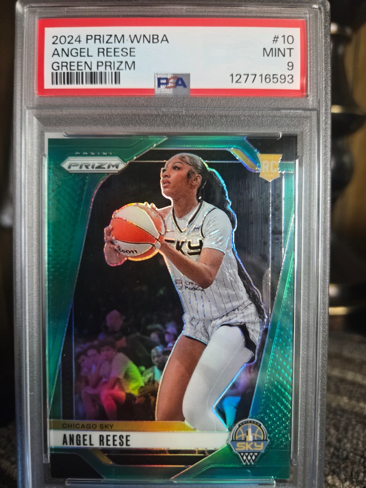 2024 Panini Prizm WNBA - Angel Reese #10 Green Prizm (RC) Atlanta Dream - Rookie view 1