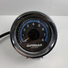 Vintage Actron Super Acrotach Ii Tachometer Gauge T252 8000 Rpm Chrome 3.5 Vintage Actron Super Acrotach Ii Tachometer Gauge T252 8000 Rpm Chrome 3.5
