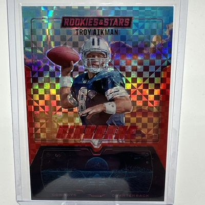 #ad #ad 2025 Panini Rookies amp; Stars Airborne Troy Aikman #13 Red Plaid $3.99