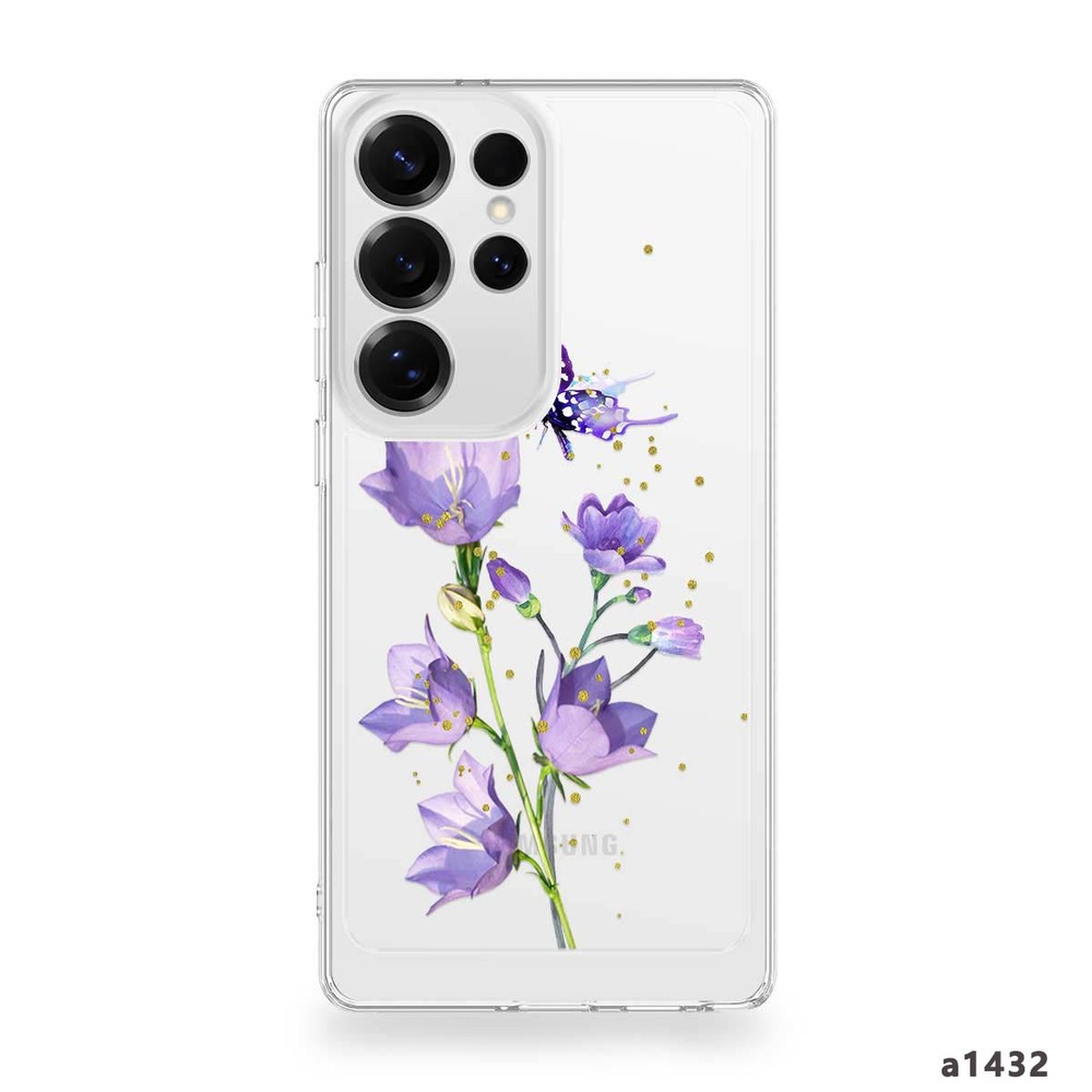 Crystal Clear Floral Phone Case for Samsung Galaxy S24 FE S23 S25 A25 A34