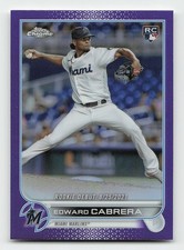2022 Topps Chrome Update #USC87 Edward Cabrera Purple Refractor