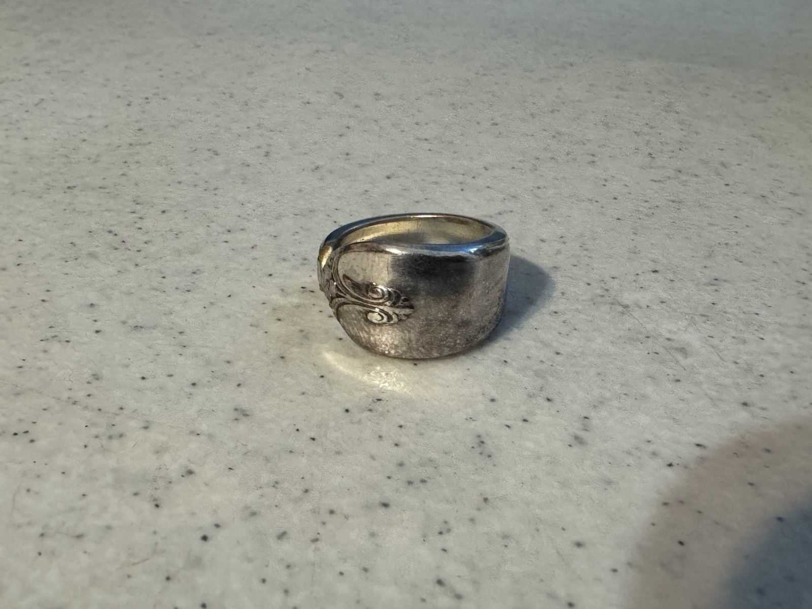 Vintage Silver Spoon Ring Size 8.5