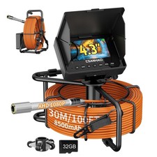 Sewer Camera 100FT/30M Borescopes Plumbing Snake Pipe Inspection Camera DVR Au