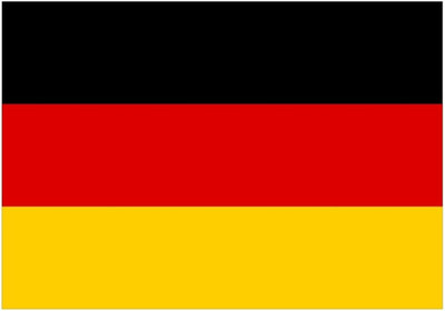 Samunshi  Deutschland Flagge Aufkleber Autoaufkleber in Den Nationalfarben - 40X