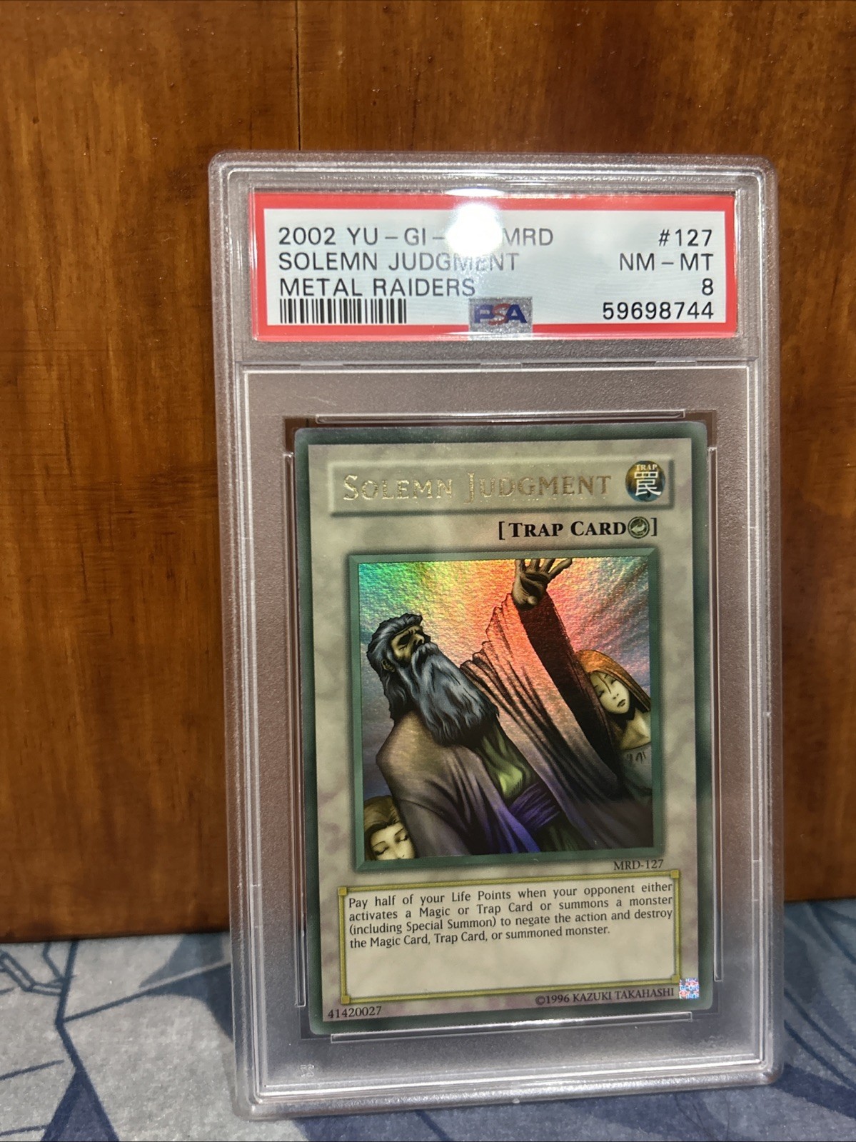 Yugioh Solemn Judgment MRD-127 Psa 8 Max Fade view 4