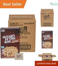 Sugar Granulated Turbinado Cane Sugar Packets 200 Count  Gluten-Free