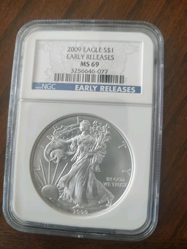 2009 * NGC * Silver Eagle S$1 * MS69 * EARLY RELEASES