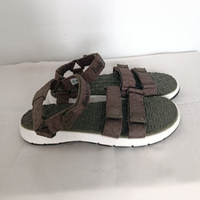 Image of Timberland Men’s Leather Hook & Loop Adjustable Strap Sandals Green/Brown UK 8.5