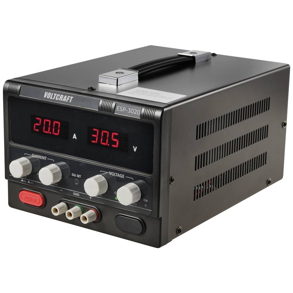 VOLTCRAFT ESP-3020 alimentation de laboratoire DC 0-30V 0-20A transformateur de table réglable