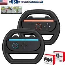2 Pcs Nintendo Switch Steering Wheel 2 Joy-Con, Racing Games Drive Grip