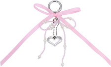 Pearl Bow Keychain Coquette Aesthetic Keychain Keyrings Bag Charms Purse Car Cha