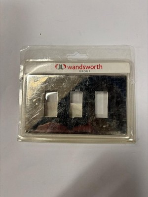 Wandsworth P403 - 3 Gang/Einzel 2 Wege Wippschalter Platte hell Nickel
