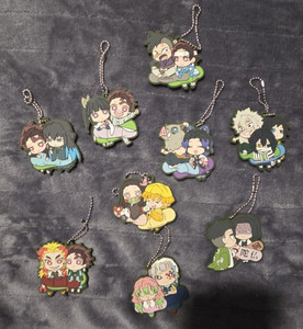 Demon Slayer Rubber Keychains Various Set of 9 Hashira Tanjiro Nezuko Zenitzu