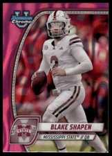2024 Bowman University Chrome #22 Blake Shapen Pink Lava Refractor