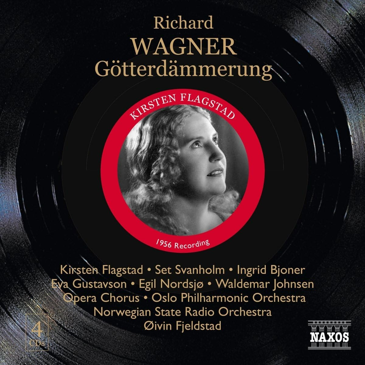 Wagner Gotterdammerung Kirsten Flagstad Oivin Fjeldstad 1956 Naxos 4 CD LIKE NEW