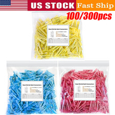 Lots Heat Shrink Butt Splice Wire Connector Insulated Waterproof Crimp Terminals