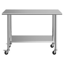Uimoso Commercial Stainless Steel Kitchen Prep Table 24x48 Inch for Catering Use
