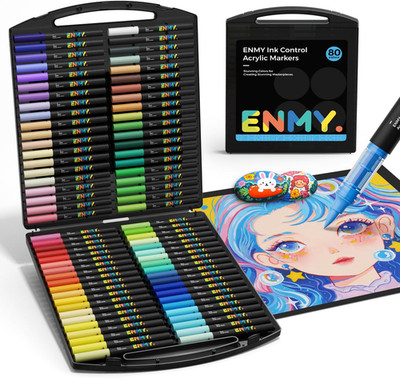 80 Colors Acrylic Paint Markers, Direct Liquid Acrylic Paint Marker Pen, Fabric