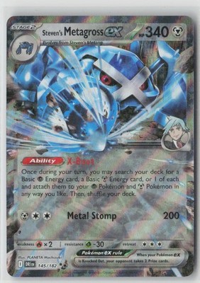 STEVEN'S METAGROSS EX 145/182 DESTINED RIVALS POKEMON NM/M PLANETA MOCHIZUKI