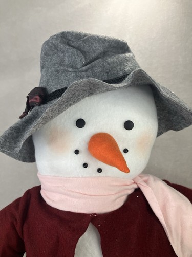 Large Vintage Snowman Plush - Picture 2 of 11