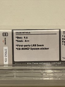 WATA 9.6 Graded TurboGrafx 16 CD TG16 Cosmic Fantasy 2