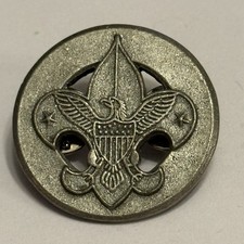 Boy Scouts of America universal emblem hat pin pewter VTG