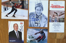 Autograph bundle winter sports real photos, flyer, autograph card hand signed