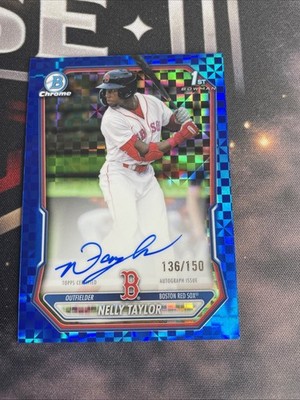2026 Bowman Baseball Nelly Taylor Blue 1st X-Fractor /150 Boston Red Sox Auto 