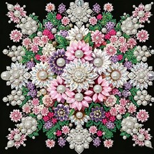 Flower Pearl Special Shape Diamond Art Kit 11.8 Inch 5D DIY