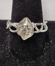 Raw Herkimer Diamond Sterling Silver Ring sz 11